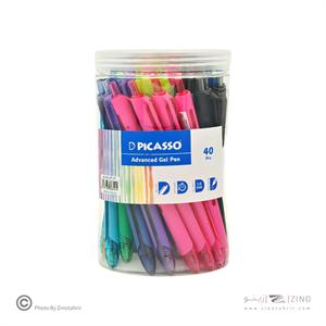 روان نویس 1/0ژل فشاری 9رنگ لیوانی پیکاسو کدGP-131