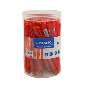 روان نویس 1/0ژل فشاری قرمز لیوانی پیکاسو کدGP-121