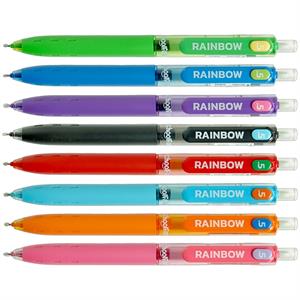 روان نویس0/5 فشاری رنگ جور بدنه گریپ دار اسکول فنز سری RAINBOW