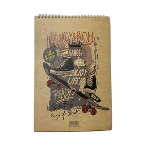 دفترA4جلدوکاغذکرافت سیم ازبالامیکرو کدF6