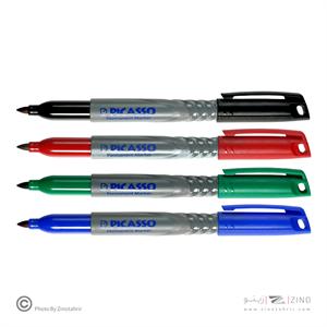 ماژیک معمولی قلمی رنگ جور اداری(آبی5مشکی5قرمز1سبز1)پیکاسوکدPM-300