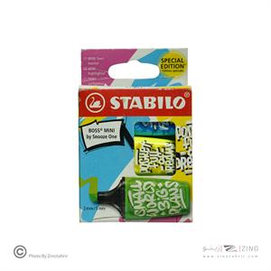 علامت زن جور3رنگ باس مینی (فسفری اسنوز) استابیلو کد07/03-61