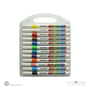 ماژیک اکریلیک12رنگ قلمی ماپرومکس کدMA-112