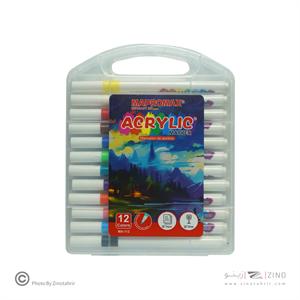 ماژیک اکریلیک12رنگ قلمی ماپرومکس کدMA-112