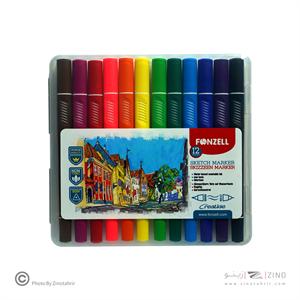 ماژیک نقاشی12رنگ(دوسر جعبه طلقی) فونزل کد684996 یا کد463996