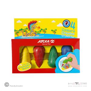 پاستل روغنی 4رنگ مقوایی دوکی آریا کد2050*48عدد*