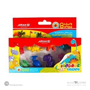 پاستل روغنی 8رنگ دایناسوری کرایون آریا کد2057