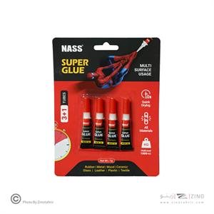 چسب قطره ای(فوری) 1گرمی بلیستر4عددی ناس کد524006