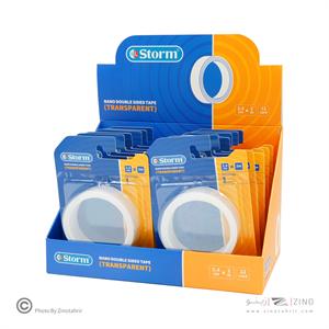 چسب دوطرفه1میل شفاف 2/4سانت نانو شطرنجی2متری استورم کدHL-102424