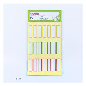 برچسب دوررنگی سایز10*35میلیمتر4برگی لانگوکدK-421 یا کد044