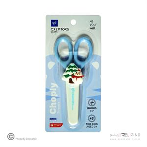 قیچی تیغه فلزی14سانت(غلاف دار) سری چاپلی سیکلاس کدCCCS01