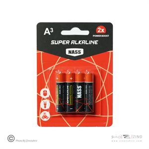 باتری نیم قلمی سوپرآلکالاین4عددی ناس کد510