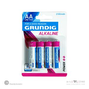 باتری قلمی آلکالاین4عددی گروندیگ 2100میلی امپر کد109
