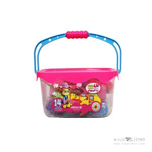 خمیرسطلی بزرگ آریا کد1025*دخترانه *6عدد*