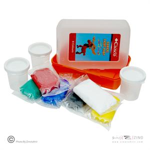 خمیرسبک 6رنگ کنکو+ظرف غذاجدید(گزی)