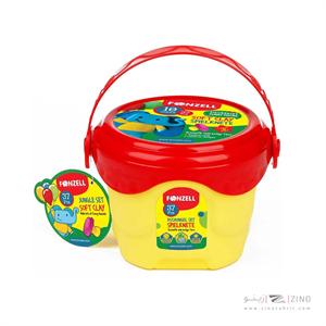 خمیر بازی 10رنگ سطلی ست جنگل فونزل کد685086