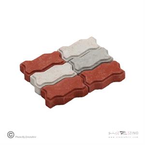 سنگ فرش موجی مقیاس1/12تعداد400عددی اشل 