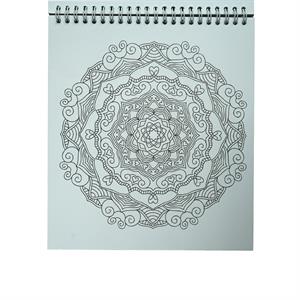 کتاب  رنگ امیزی بزرگسالان 20*22 ماندالا طرح هندی و الهام بخش 