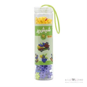 بازی ساختنی شش پر پایه 3(سبز) هوپا