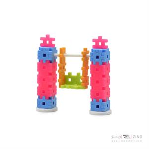 بازی ساختنی شش پر شهر بازی(نارنجی) هوپا