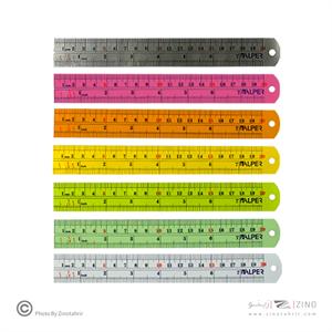 خط کش 20سانت رنگی فلزی آلپر