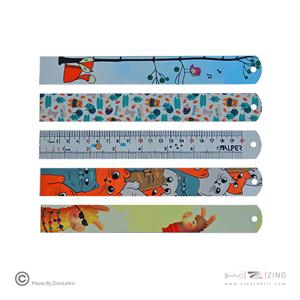 خط کش 20سانت فانتزی فلزی آلپر