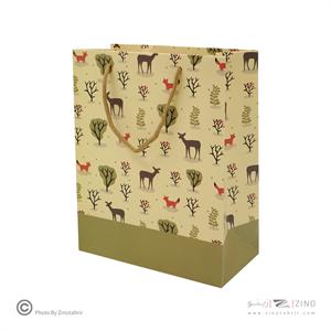 ساک دستی(کادویی)گلاسه طرح دار سایز2هیرمند پیپر19*24