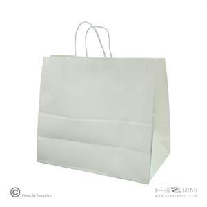 پاکت دسته دار سفید سایز15*32*31(110گرمی)