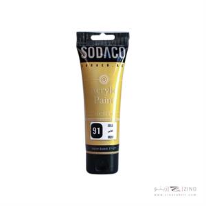 اکریلیک متالیک تیوبی75میل سوداکو متالیک طلایی کد08291