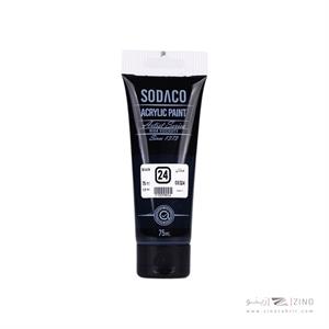 اکریلیک ساده تیوپی75میل سوداکو مشکی کد08324