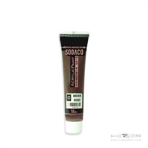 اکریلیک ساده تیوپی18میل سوداکو قهوه ای کد09303