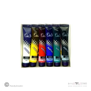 اکریلیک6رنگ21میل تیوپی پارس