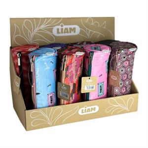 جامدادی تک زیپ استوانه ای طرح دار لیام کدL-3102