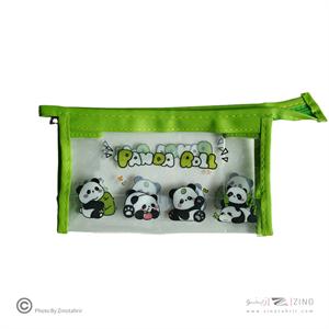 جامدادی تک زیپ دور چرمی طلقی موکا کد2242