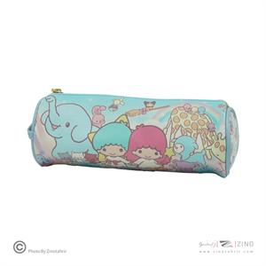 جامدادی تک زیپ فانتزی چرمی استوانه کد72307