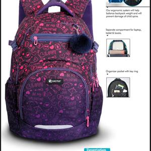 کوله پشتی طرحSPARK با پشتی طبی شوتای صورتی آبرنگی لاو کدG15-72