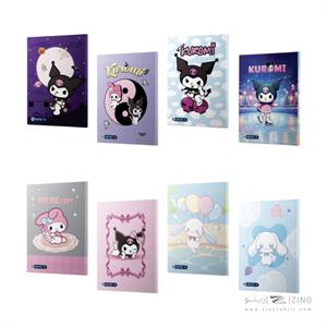 دفتر80برگ وزیری ته چسب میکرو طرح کرومی کدD22