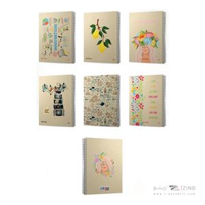 دفتر160برگ B5سیمی جلد کرافت میکرو کدF3