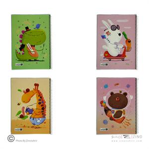 دفتر60برگ ایمان کد0105 جلدطلقی حاشیه دارanimals happy