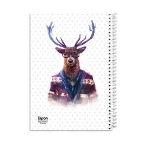 دفتر100برگ وزیری سیمی فانتزی الیپون کد239کارتن36عددی