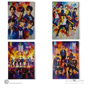 دفتر80برگ سیمی مجلدکلاسیک BTعرش کد71