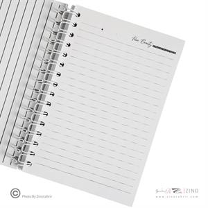 دفتر100برگ A5 خطدار سیمی جلدسخت (کاغذ سفید) برگ سری پیور بیوتی کد71514