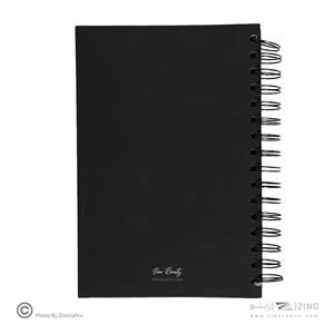 دفتر100برگ A5 خطدار سیمی جلدسخت (کاغذ مشکی) برگ سری پیور بیوتی کد70706