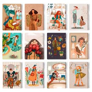 دفتر100برگ وزیری سیمی جلدسخت مسترنوت کد402 کارتن40عددی 