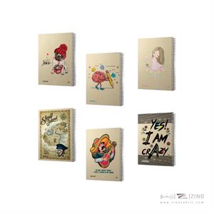 دفتر100برگB5 سیمی جلدکرافت میکرو کدF2