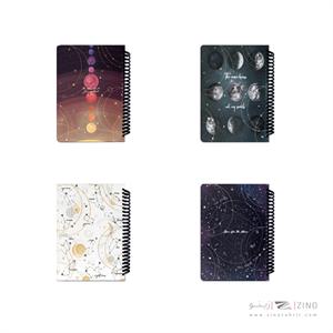 دفتر100برگ وزیری سیمی جلد سخت لانگو سری گلکسی کدCH-740