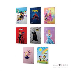 دفتر100برگ وزیری سیمی طلقی گلاسه فانتزی میکرو کدC6/C27/C24