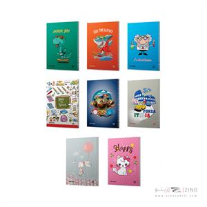 دفتر100برگ وزیری سیمی طلقی گلاسه فانتزی میکرو کدC6/C27/C24