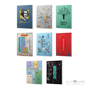 دفتر100برگ  وزیری سیمی طلقی گلاسه فرمول میکرو کدC26