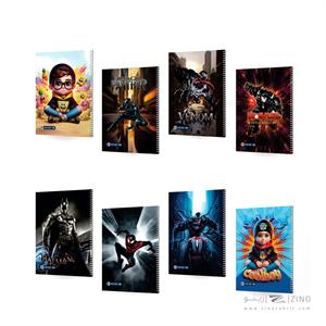 دفتر80برگ وزیری سیمی مجلد میکرو طرح جور فانتزی c 36-53-55-56